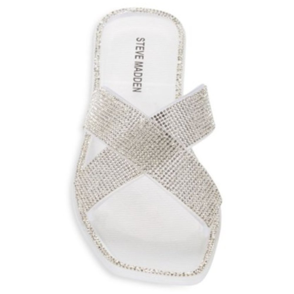 Steve Madden Clear Jelly Rhinestone Sandals/ Slides -- Size 7
